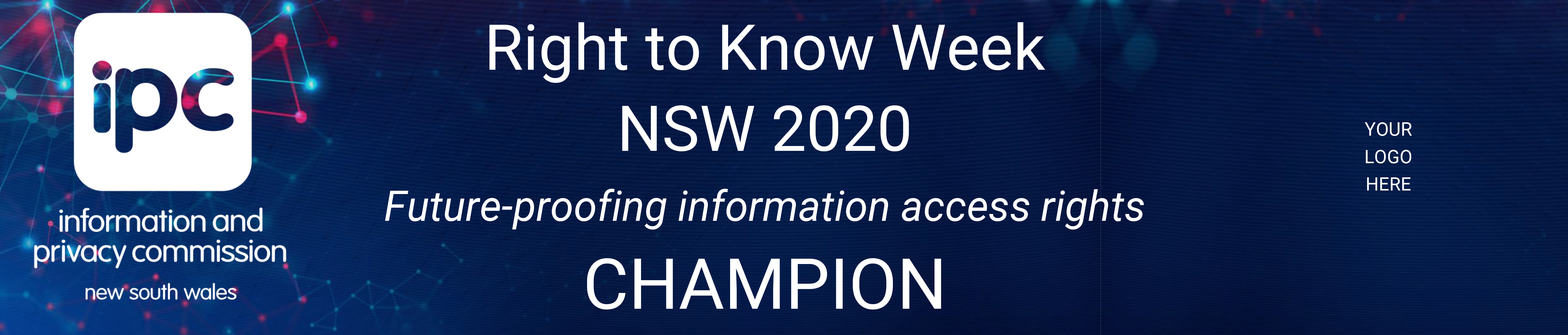 Right to Know Week NSW 2020 - Banner - Champion - logo right
