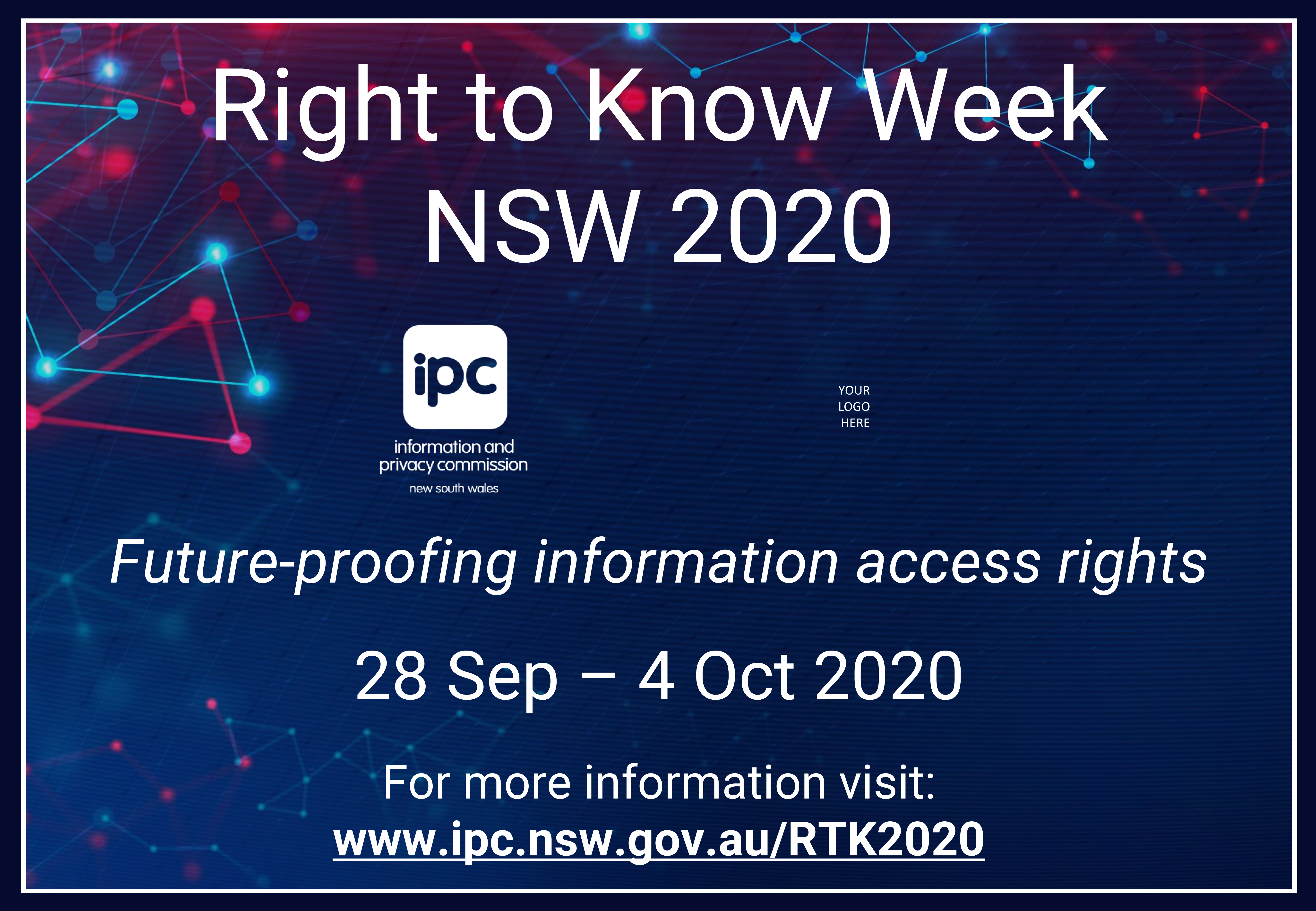 Poster - Horizontal - Add Logo - Right to Know Week NSW 2020
