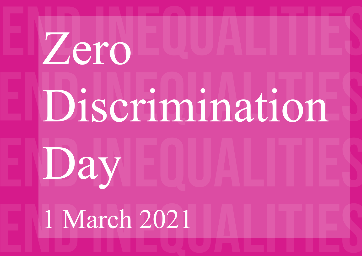 Zero Discimination Day Image 2021
