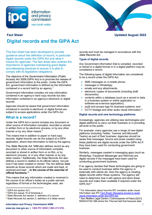 Image of fact sheet