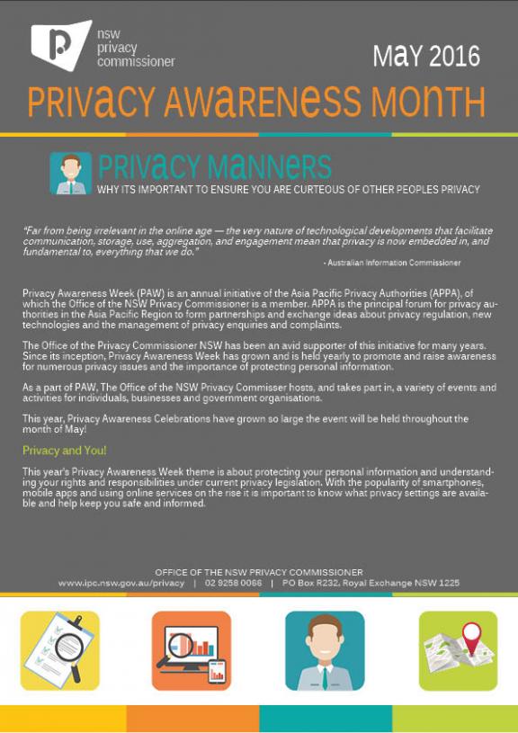 Privacy manners Poster PAM2016