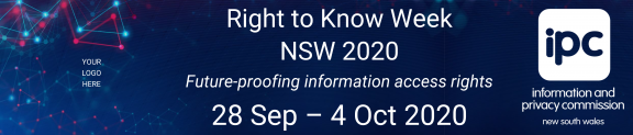 Right to Know Week NSW 2020 - Banner - Date - Add Logo left