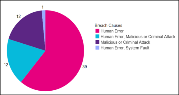 Figure 1: Number of notifications by cause of breach