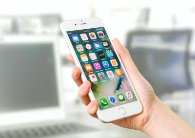 Person holding phone