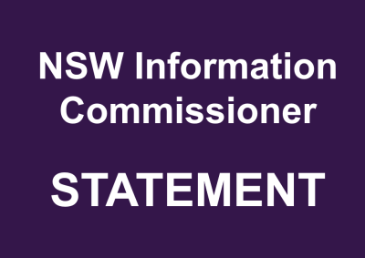 NSW Information Commissioner Statement