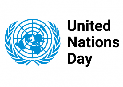 United Nations Day logo and text