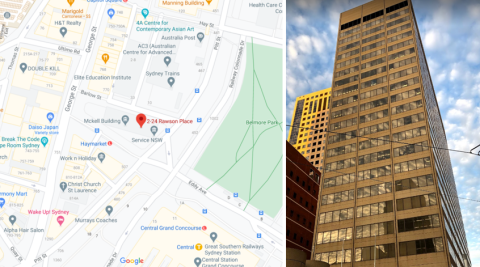 Image of map and McKell building